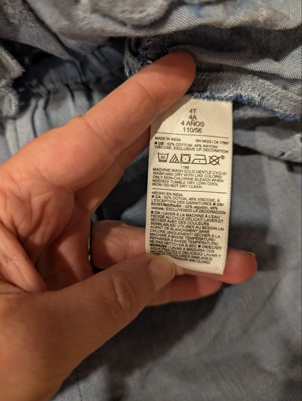 Old Navy Light Chambray Eyelet Two-Piece Set - Blue